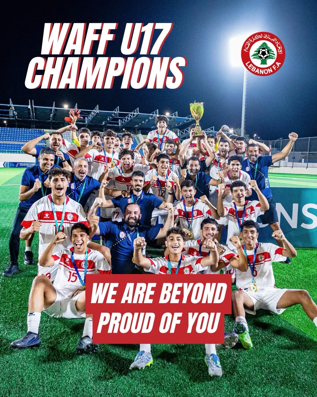 History made: Lebanon U17 are West Asian champions, with Malek and Coach Ramy